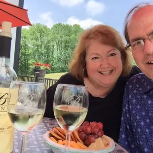 Enjoying the patio.