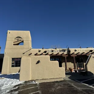 the front of the building