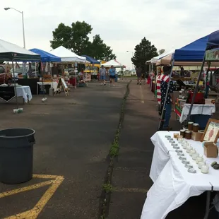 First customers of the day.