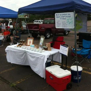 The Elsie Naturals booth selling all natural, organic, handmade personal care products.