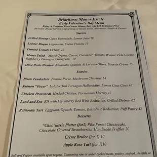 Not the menu online!!