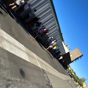 Grand Opening day and there is a line around the building!
