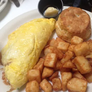 Spinach, Goat Cheese and Sausage Omelette