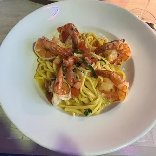 Linguine and Shrimp