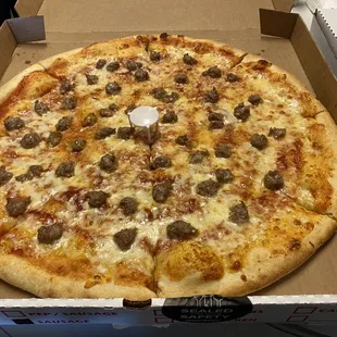 a pizza in a pizza box