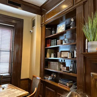 a woman sitting at a table