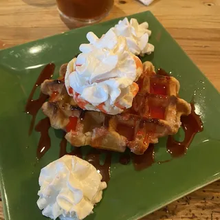 Fried Waffle with ice cream