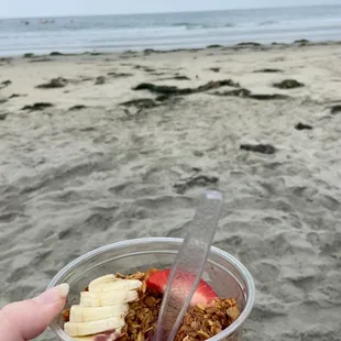 Acai bowl on the beach (a few blocks away)