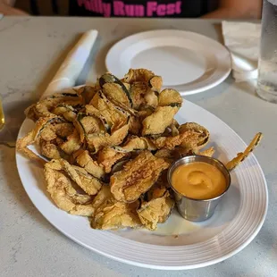 Fried pickles - more like fried pickle shaving