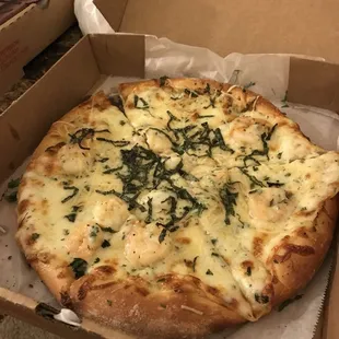 Shrimp Scampi Pizza