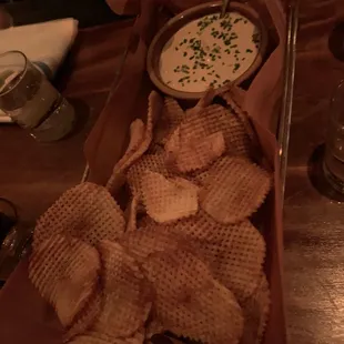 Chips and French onion dip