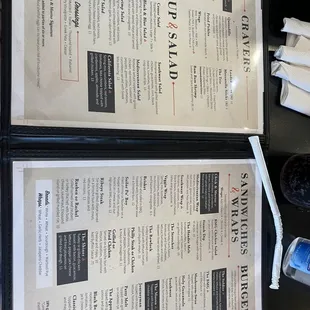 the menu and prices