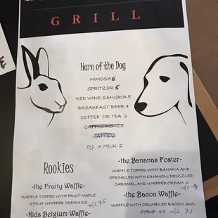 Brunch menu!