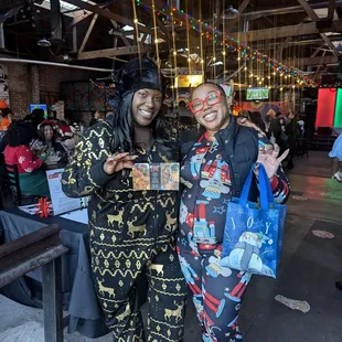 Pajama contest winner, me!