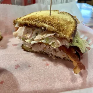 Close up of the ole Smokey Joe Sandwich