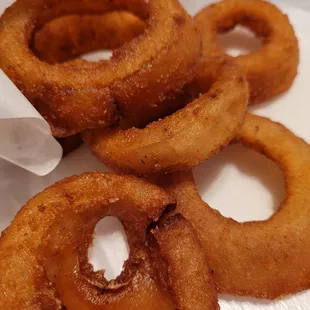 Fantastic onion rings (the side dish size.)