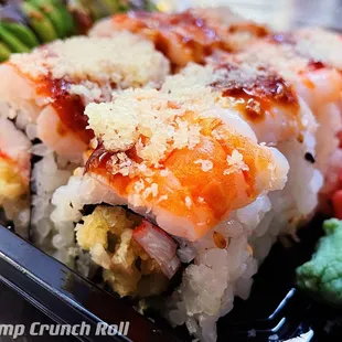 a plate of sushi rolls