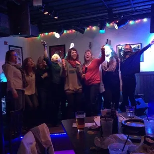 Group of ladies singing for a birthday party!