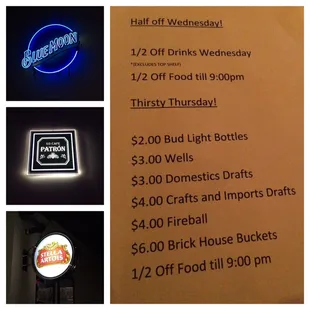 Awesome drink specials at the Brickhouse!