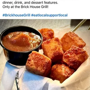 a basket of chicken nuggies