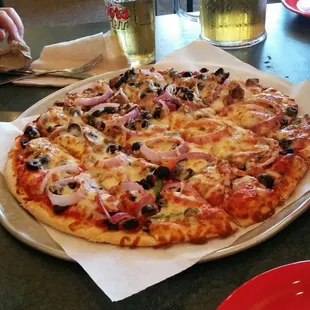 Half and half pizza