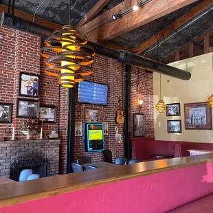 the bar and seating area