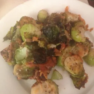 Parmesan crusted Brussel sprouts.