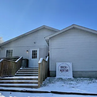 the front of the building