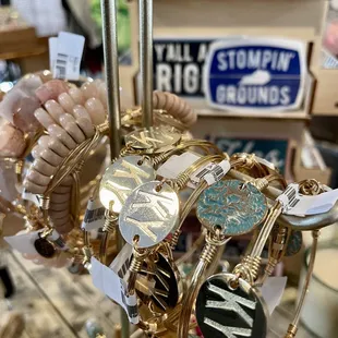 a display of jewelry