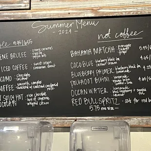 Summer menu items