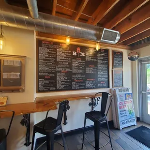 Menu board upon entering