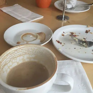 Lol too hungry to take picture before we devoured it. Awesome scones and croissant. Good latte too