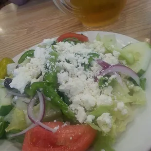 Dont sit in traffic on a summer Saturday. Enjoy a cool Greek salad