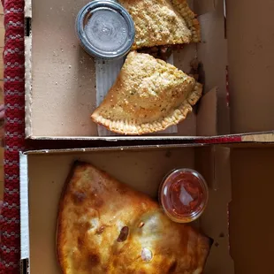 I bought a calzone from Brick Oven and one from Brooklyn Pizza so I could compare them.