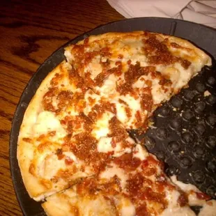 Sausage pizza with crisp pan