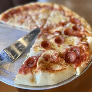 Half cheese - half pepperoni - whole delicious!