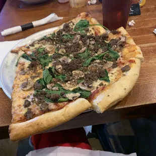 My two huge slices--which made four regular ones!