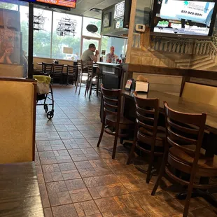 a view of the dining area