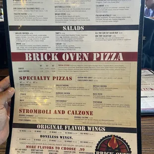 Front of Menu
