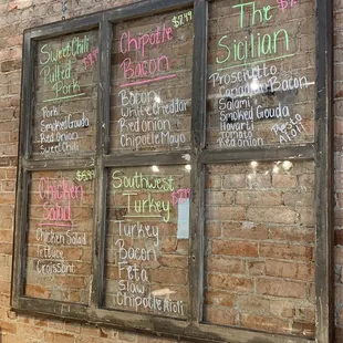 Food menu.
