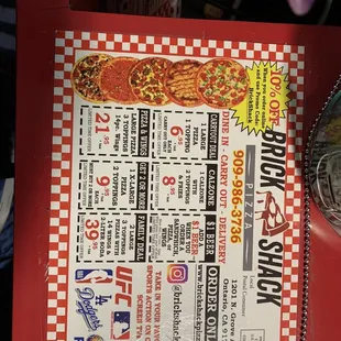 menu, sushi and sashimi