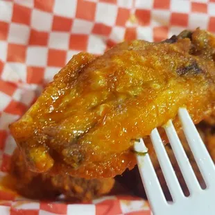 Bone-in wing with buffalo