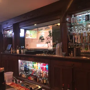 a bar with a lot of liquor