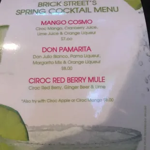 Brick Streets Spring Cocktails