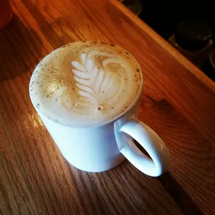 The Miel... 2 shots espresso, cinnamon and local honey.. latte art my Barista Ammy... Incredibles!