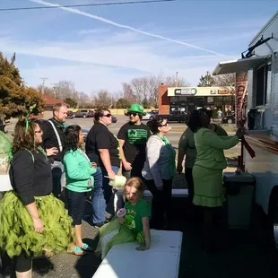 St. Patrick's Day Crowd at the Food Truck 2015