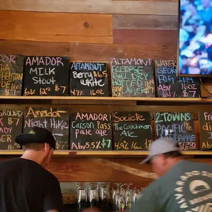 The larger side of the menu!