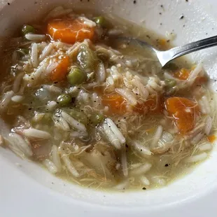 Chicken and Rice Soup.  Little lemon I detected.  Solid soup.