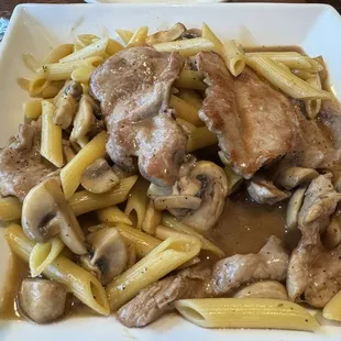 Veal Marsala on penne