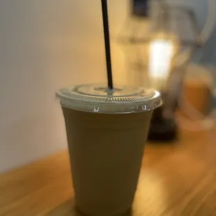 Iced coffee with cream